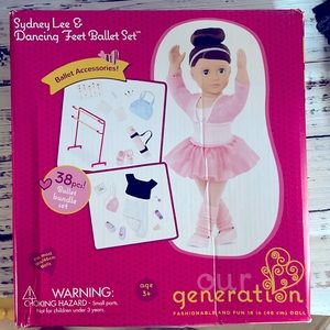 Our generation Sydney Lee & dancing feet ballet set